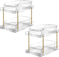 LAREKUN2pack 2-Tier Organizer & Storage Unit Stackable Bathroom Cabinet by LAREKUN