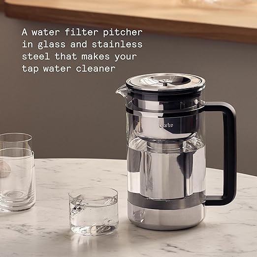 Aarke Purifier - Premium Glass and Stainless Steel Water Filter Pitcher - Image 2