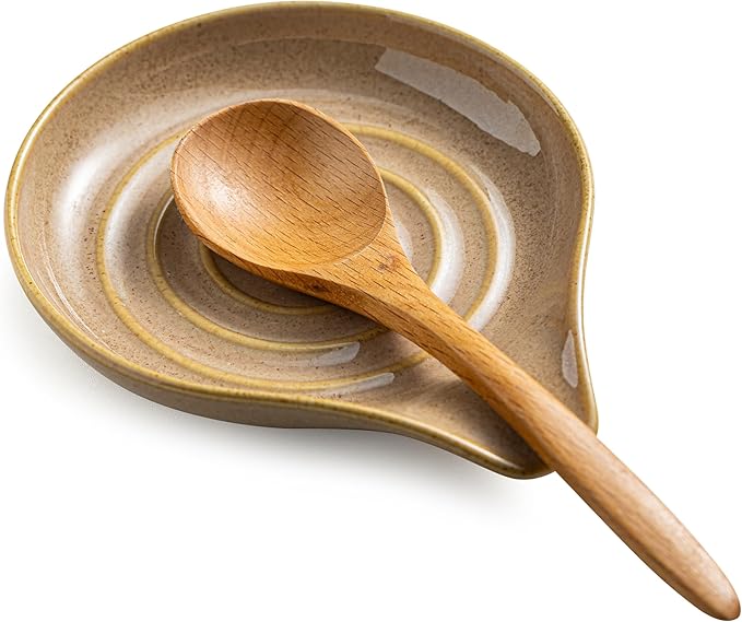 Spoon Holder, Porcelain Cooking Spoon Rest by Cormomu