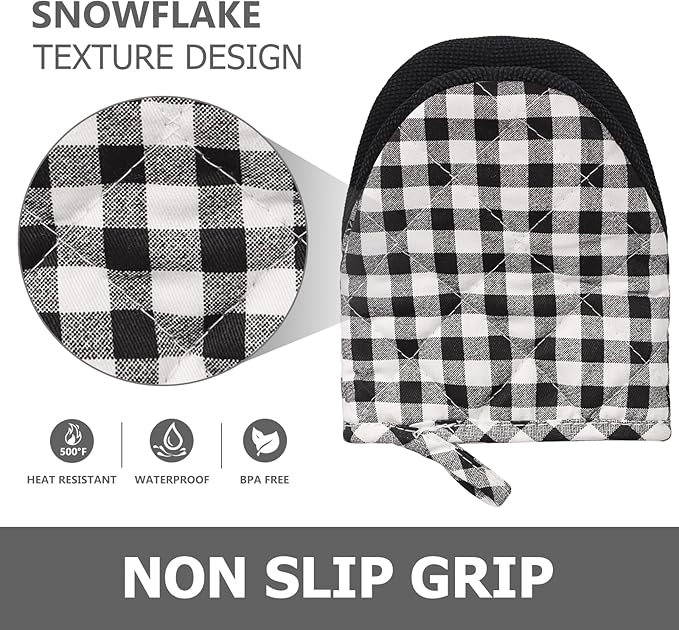 1 Pair Short Oven Mitts - Image 5