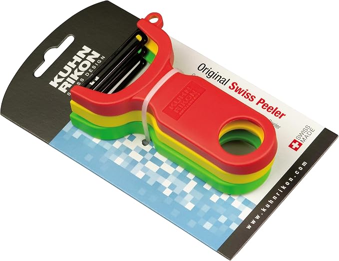 Kuhn Rikon Original Swiss Peeler 3-Pack Red/Green/Yellow - Image 7