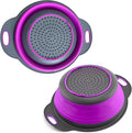 Purple Foldable Food Strainer for Kitchen by KillersInstinctOutdoors