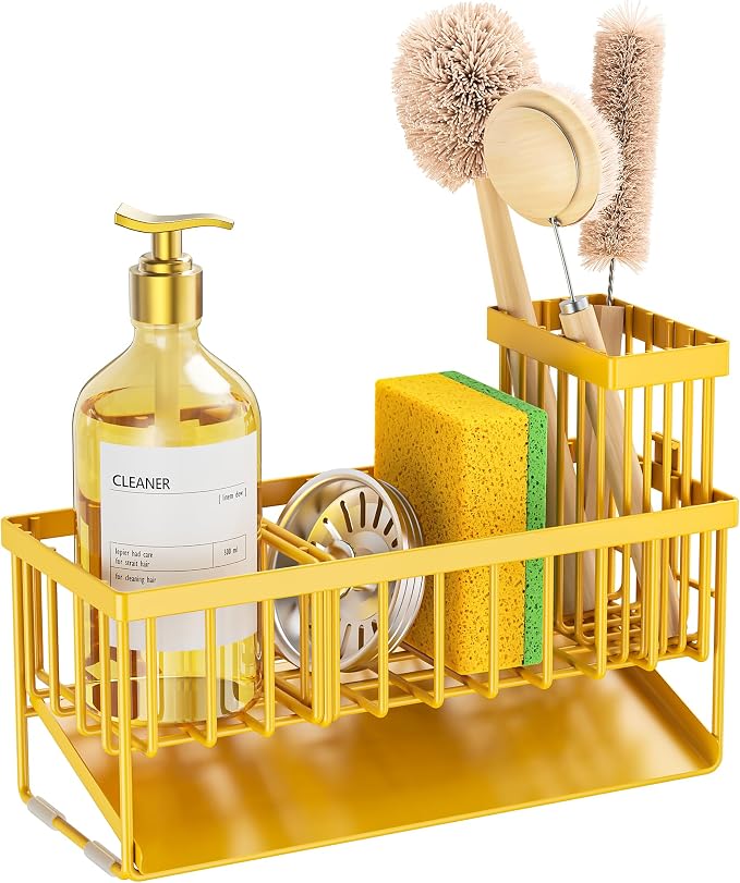 Cisily Lemon Yellow Sink Caddy Organzier - Image 7