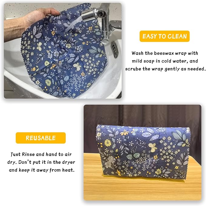 Beeswax Wrap, Beeswax Wraps For Food, Sustainable, Beeswax Food Wrap for - Image 4