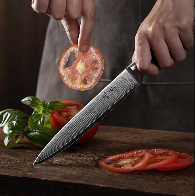 Wakoli EDIB 5-Piece Damascus Knife Set, Professional Kitchen Knives made of - Image 4
