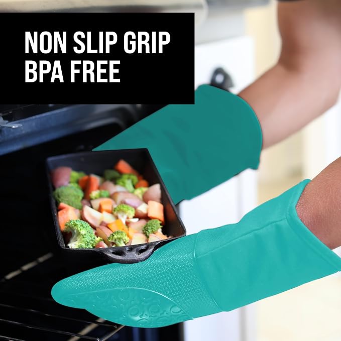 BPA-Free Soft Silicone Oven Mitts - Image 5