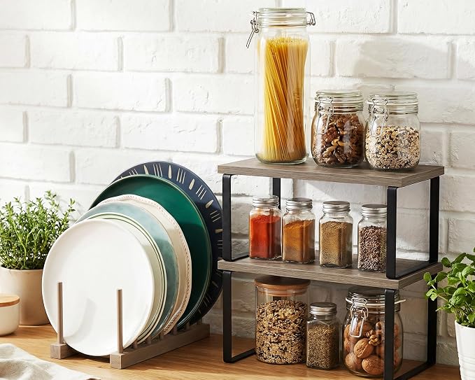 Marsui 4 Pcs Kitchen Organizer Accessories Set Cabinet Organizer Shelf and - Image 4