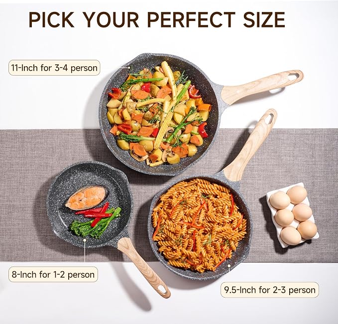JEETEE Nonstick Frying Pans Skillet - Image 2