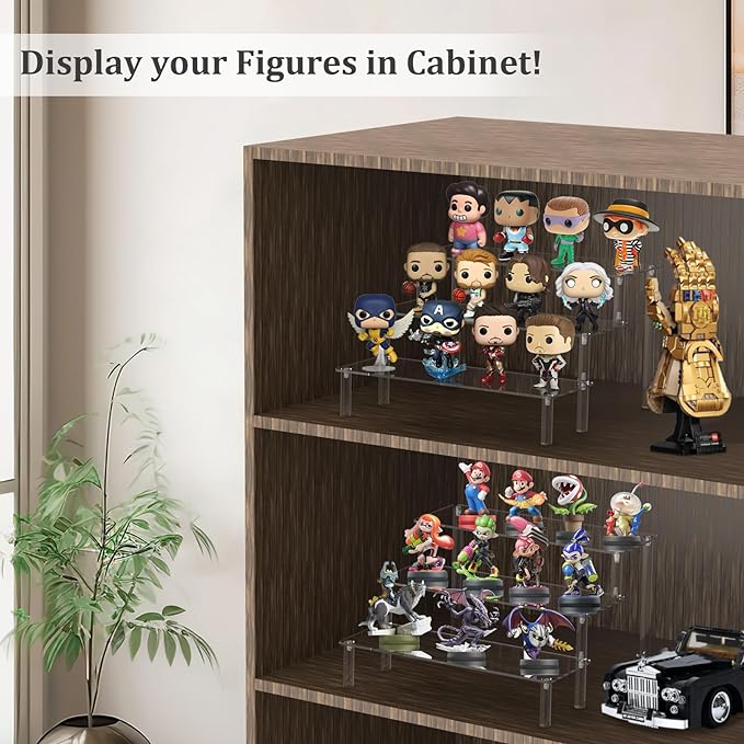 Acrylic Riser Clear Display Stand Cologne Organizer Acrylic Shelves 3 Tier Shelf - Image 4