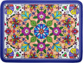 Mexican Talavera Dish Drying Mat Navy Blue Large Microfiber Dish Drain Pad by Giwawa