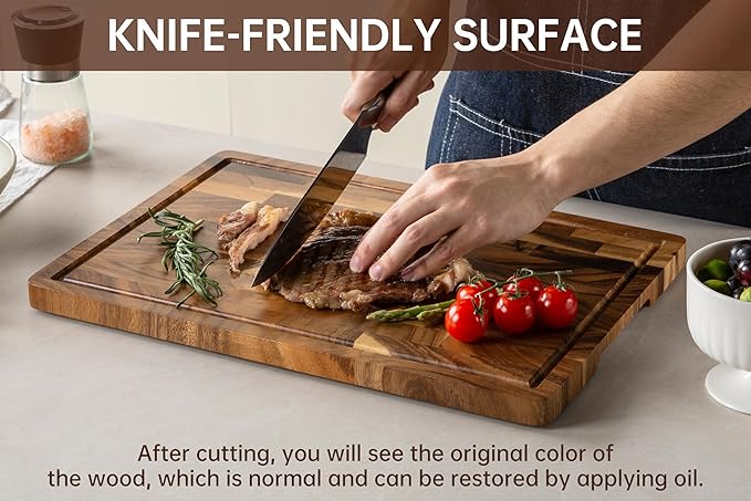 THETCHRY Walnut Cutting Boards for Kitchen, End Grain Wooden Chopping Board - Image 4