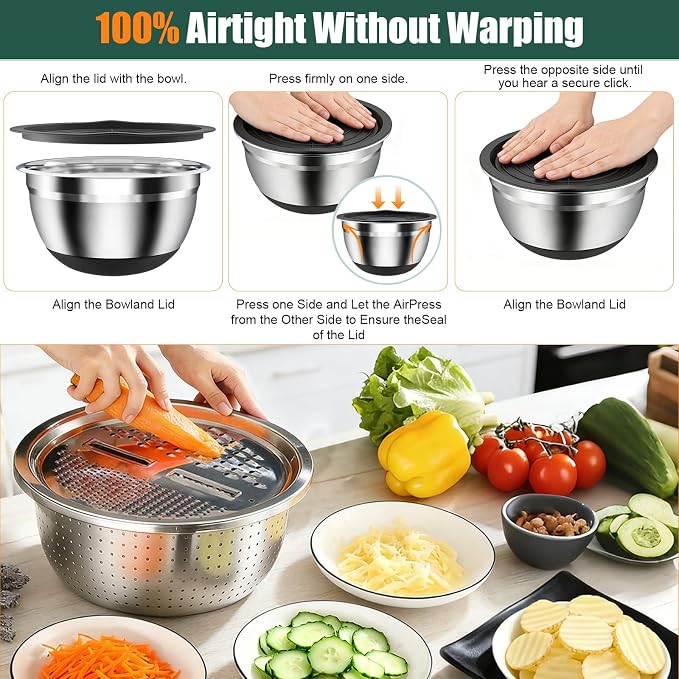 Stainless Steel Mixing Bowls Set - Image 7
