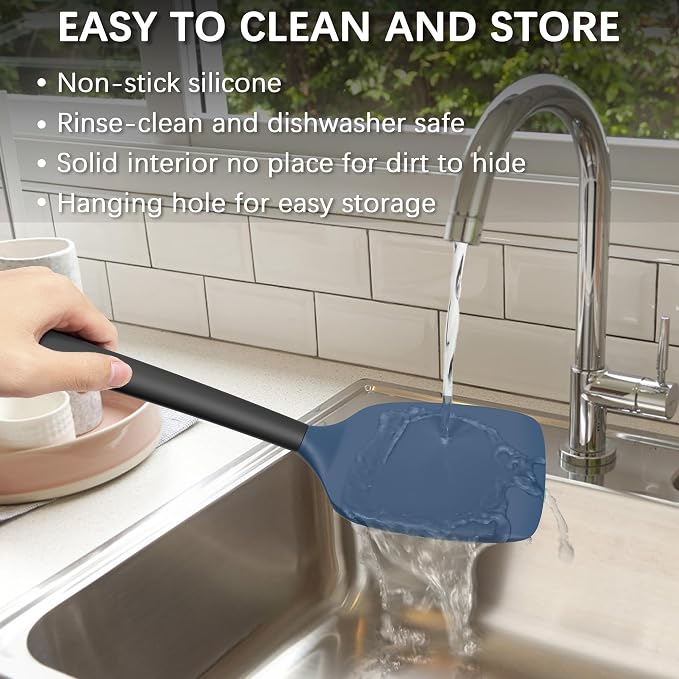 Coukre 2 Pack Silicone Spatula Set, High Heat Resistant, BPA Free Kitchen - Image 6