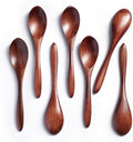 7 PCS Small Wooden Spoons, 5.8 Inch Honey Spoons by HEFILD