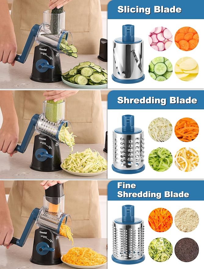 Geedel Rotary Cheese Grater Cheese Shredder - Image 4