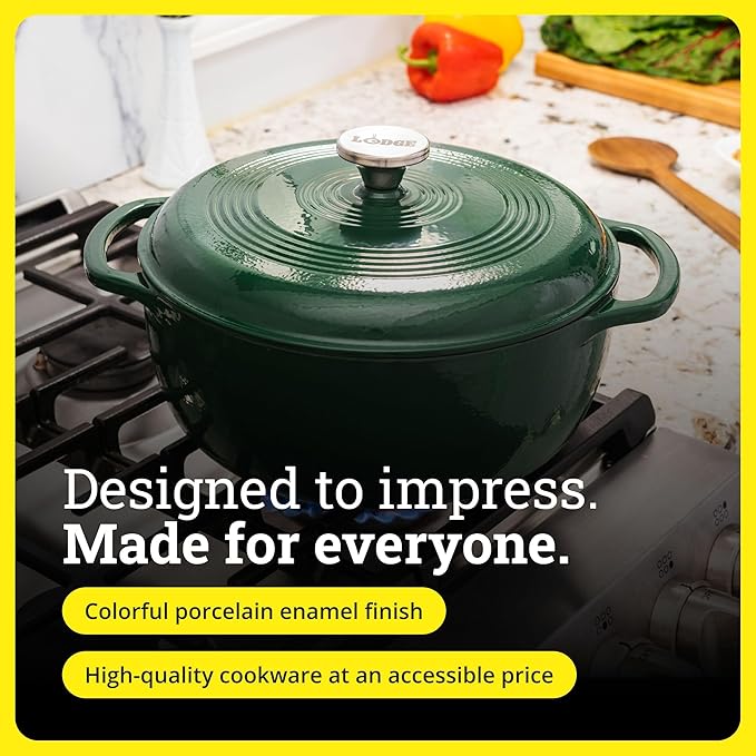 Lodge Essential Enamel Cast Iron Dutch Oven - Image 6