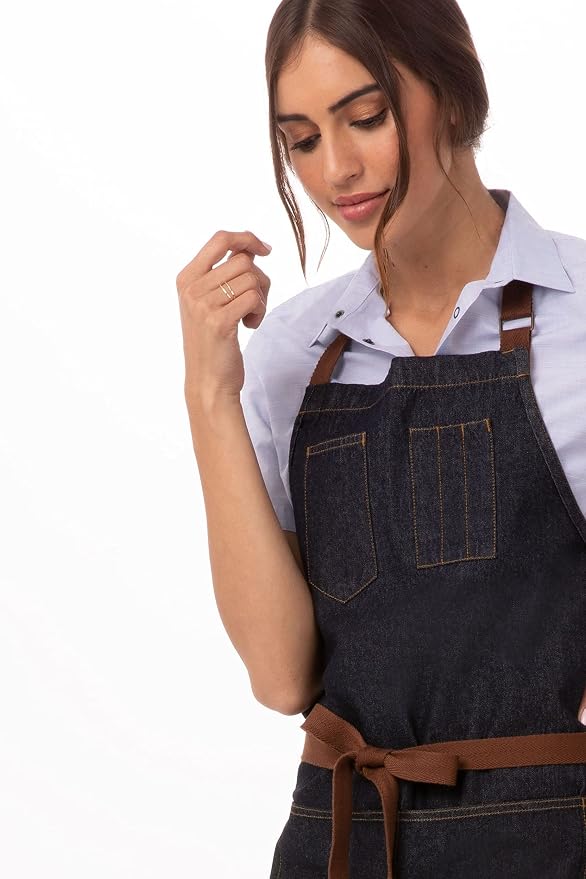 Chef Works Unisex Memphis Bib Apron - Image 4