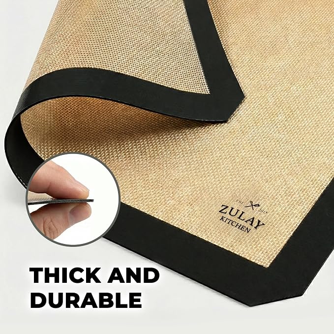 Zulay Kitchen Silicone Baking Mat 2-Pack – Reusable Nonstick Silicone Baking - Image 6