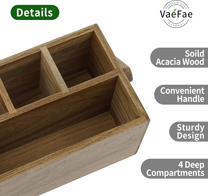 VaeFae Acacia Silverware Caddy - Image 4