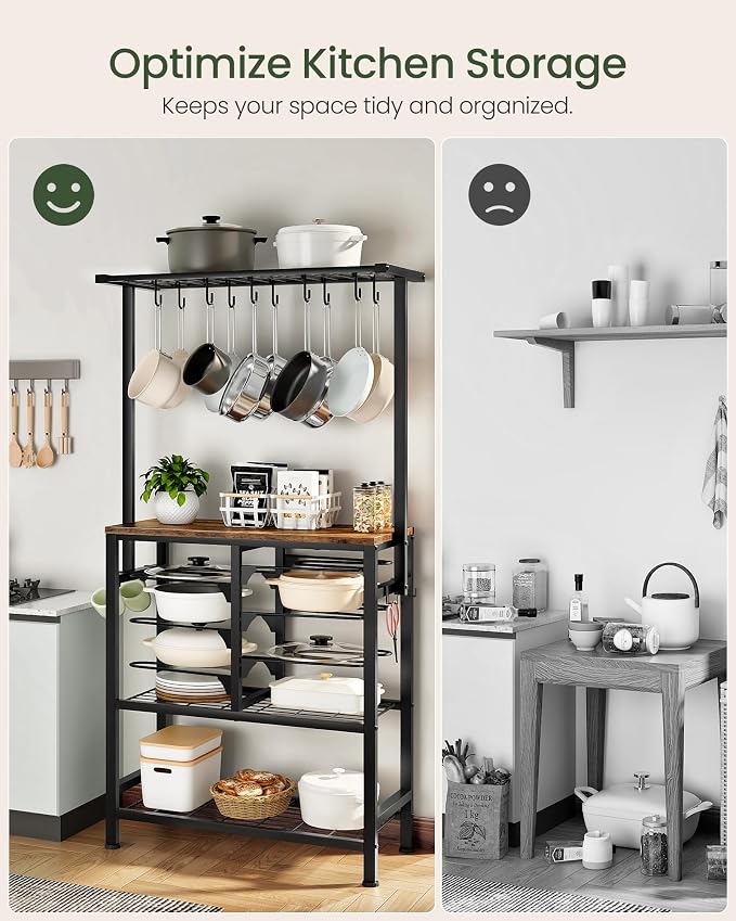 CHOEZON Pots and Pans Organizer Rack, Kitchen Bakers Rack, Kitchen Island Table - Image 8