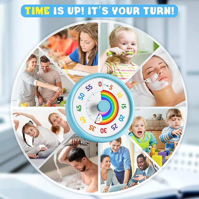 HIPPIH Visual Timer for Kids, 60 Minute Countdown Timers for Classroom Kitchen - Image 9