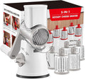 GDL Rotary Cheese Grater, Upgraded 5-in-1 Cheese Grater Hand Crank, Vegetable by GDL