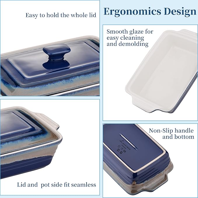 LOVECASA 4.5 Quart Ceramic Casserole Dish - Image 8