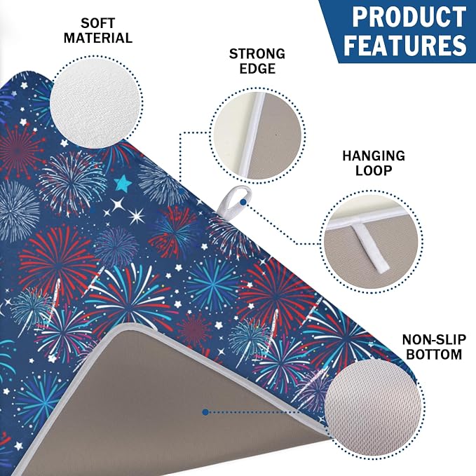 4th of July Patriotic Dish Drying Mat - Image 3