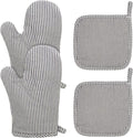 4 Pcs Oven Mitts and Pot Holders Heat Resistant Oven Mitts Sets Non Slip Oven by Unknown