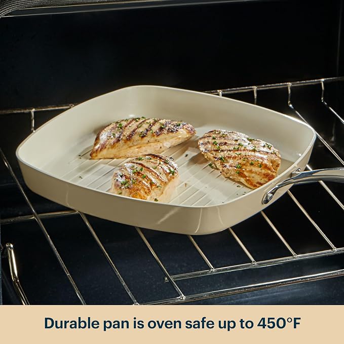 Pyrex 11-Inch Grill Pan Ceramic Cookware - Image 7