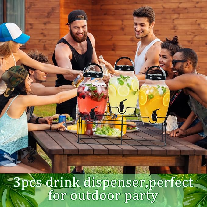 Tanlade 3 Pcs Plastic Drink Dispenser - Image 8