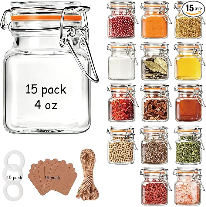 Flrolove 4oz Small Spice Jars by Flrolove