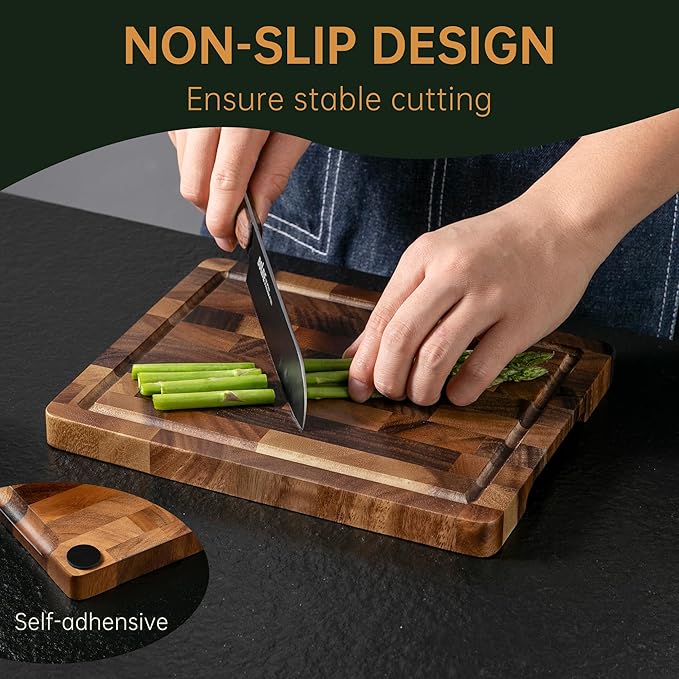 THETCHRY Walnut Wood Small Cutting Board, Compact Chopping Board - Image 4