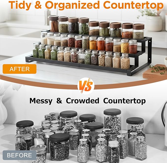3-Tier Spice Rack Organizer for Kitchen Cabinet or Pantry, Seasoning Organizer - Image 4