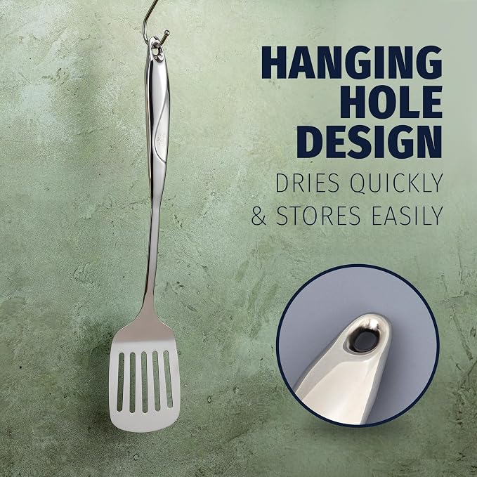 Zulay Kitchen Stainless Steel Slotted Turner - Image 3