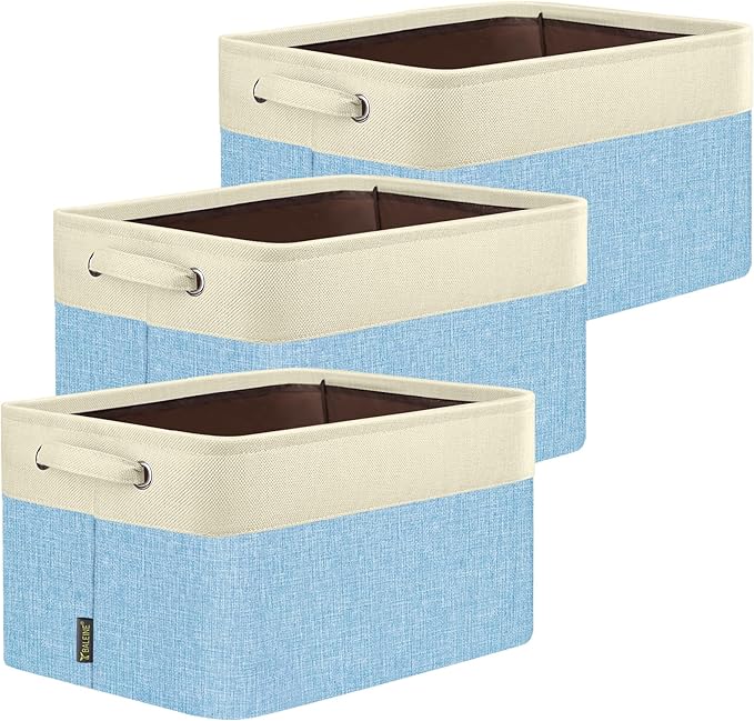 BALEINE 3 Pack Fabric Closet Storage Bins by BALEINE