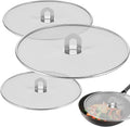 3 Pcs Splatter Guard Stainless Steel Frying Pan Splatter Screen Splash Proof by Unknown