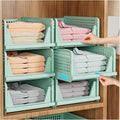 SNSLXH 5 Pack Stackable Closet Organizer Box, Space-Saving Clothes Storage by SNSLXH
