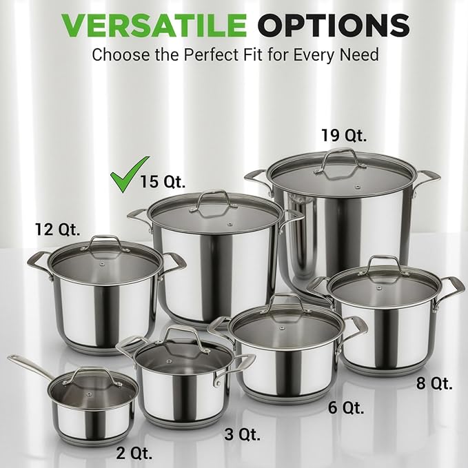 NutriChef 15-Quart Stainless Steel Stock Pot - Image 8