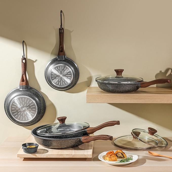 SENSARTE Nonstick Frying Pan Skillet, Swiss Granite Coating Omelette Pan - Image 9