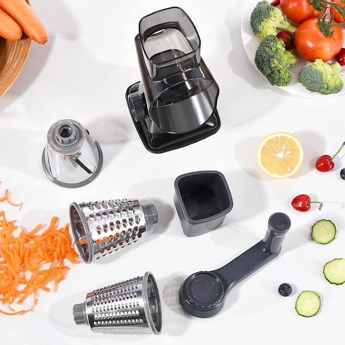 Rotary Cheese Grater with Handle Kitchen Shredder Slicer Grater Slicer Ice - Image 8