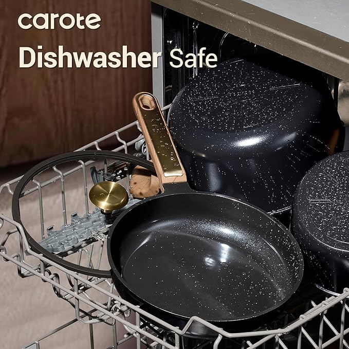 CAROTE Ceramic Cookware Set Nonstick, Non-Toxic & PFAS-Free, Dishwasher - Image 7