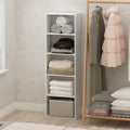 Furinno Reed Closet Organizers and Storage, 5-Tier Closet Organizer, Open Shelf by Furinno-FitsYourSpaceFitsYourBudget