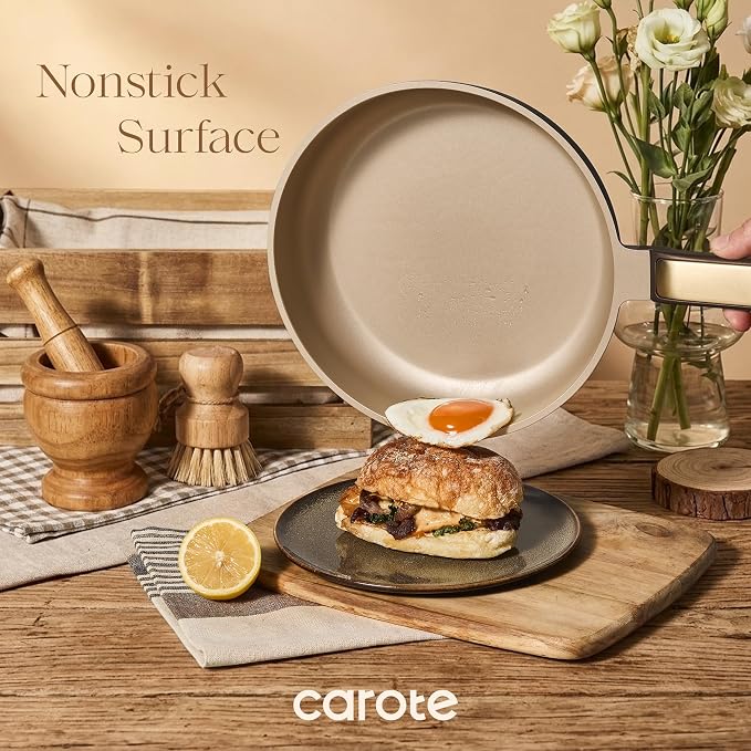 CAROTE Pots and Pans Set Nonstick, Dishwasher, RV/Camping Cookware Set - Image 5