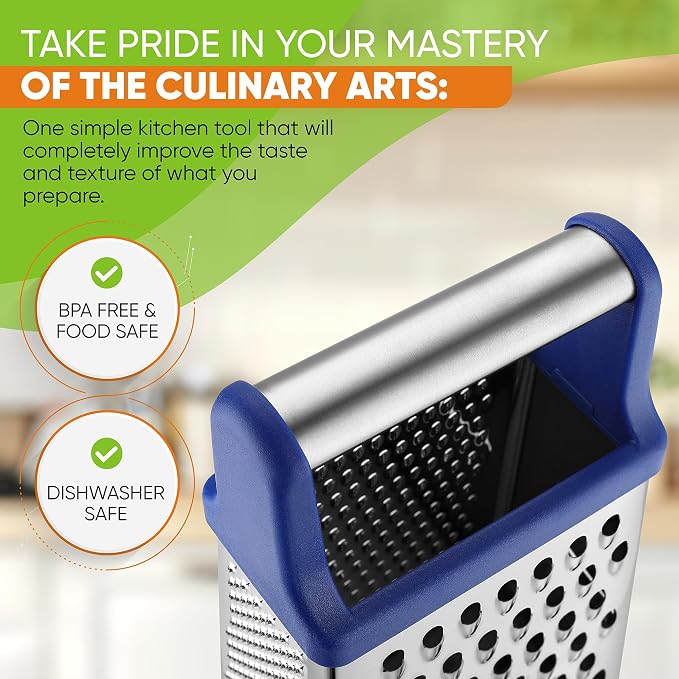 Spring Chef Stainless Steel XL Parmesan Cheese Grater - Image 5