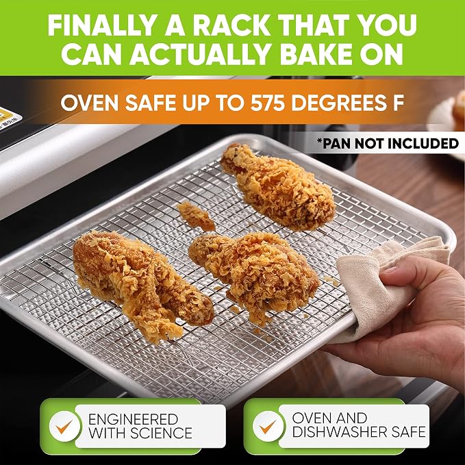 Spring Chef 8.5" x 12" Stainless Steel Cooling Racks, Wire Rack - Image 5