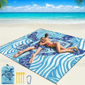WIWIGO Beach Blanket Waterproof Sandproof Beach Mat 79" X 83"/10'x9'for 2-8 by WIWIGO