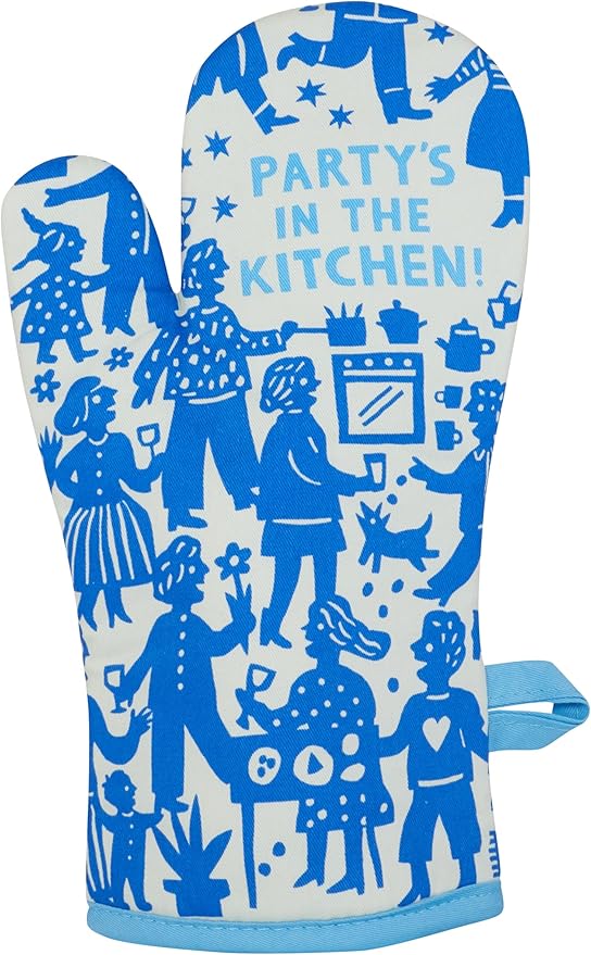 Blue Q Party's in The Kitchen Funny Oven Mitts by BlueQ