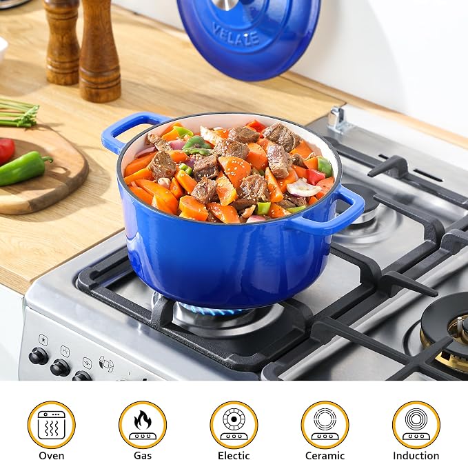 Velaze 6 QT Enameled Dutch Oven Pot - Image 7