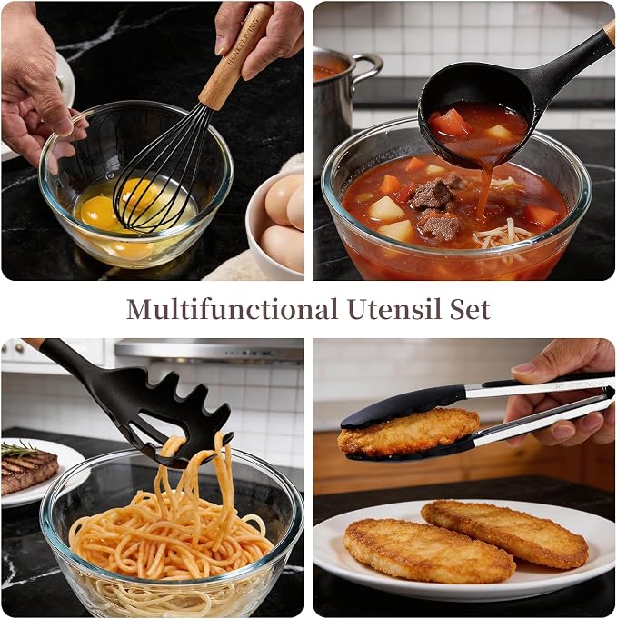 Silicone 10 Pcs Kitchen Cooking Utensils Set, Recycled Materials Certification - Image 4